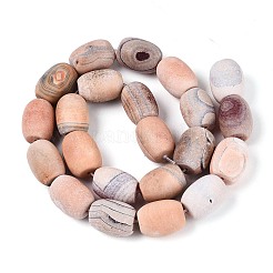 Окрашенные естественный агат бисер пряди&nbsp;G-T144-29