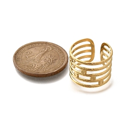 Многослойные открытые манжеты из нержавеющей стали 304 для женщин&nbsp;LS-STAS-Z108-03G-04