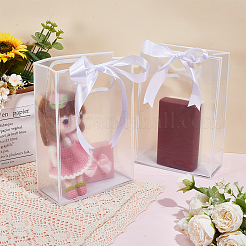 36 шт. прозрачные складные пластиковые подарочные пакеты с ручками-отверстиями&nbsp;ABAG-DR0001-04B