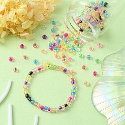 195г 15 цвета 6/0 прозрачных стеклянных бусины&nbsp;SEED-YW0002-45