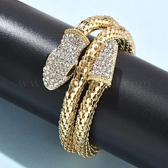 Браслеты из змеиного сплава со стразами для женщин&nbsp;LS-BJEW-G085-01G-02