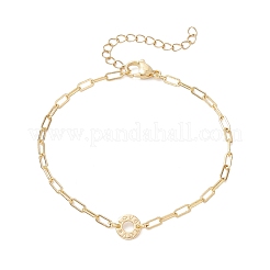 Латунное кольцо со словом «любовь» браслеты&nbsp;BJEW-JB12816