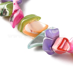 Браслеты из натуральных окрашенных бусин из ракушек трохид/трохус для женщин&nbsp;BJEW-JB12474