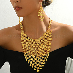 Набор из ожерелья и серег из сплава с геометрическим узором для невесты&nbsp;OF5309