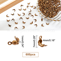 600 шт. латунные наконечники для бусин&nbsp;KK-NB0001-64