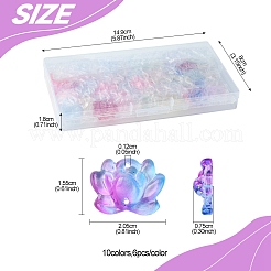 60 шт. 10-х цветные стеклянные бусины для выпечки&nbsp;GLAA-FS0002-01