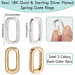 10 шт. 2-х цветные латунные кольца для пружинных затворов&nbsp;KK-BBC0018-26B