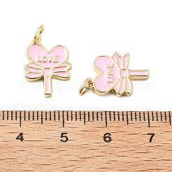 Латунь эмаль подвески&nbsp;KK-L237-025G-01