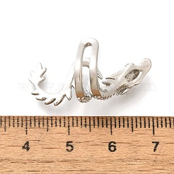 Серьги-каффы из латуни с прозрачным кубическим цирконием&nbsp;LS-EJEW-Q025-01B-P