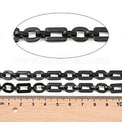 Овальные цепочки из нержавеющей стали 201 с прямоугольными звеньями&nbsp;CHS-F024-01A-EB