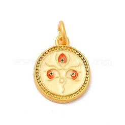 Подвески из эмали из сплава с покрытием стойки с прыгающим кольцом&nbsp;ENAM-M048-27MG-B