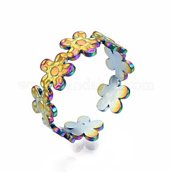 Цветочные манжеты кольца&nbsp;RJEW-N038-007