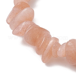 Браслеты из натуральных бусин с персиковым лунным камнем&nbsp;BJEW-JB11245-03