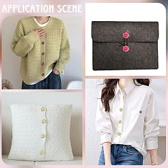 180 шт. 6-х цветные прозрачные акриловые кнопки&nbsp;DIY-CY0002-02