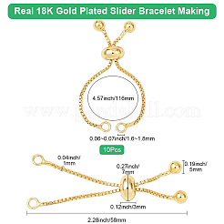 Изготовление 10шт. латунных браслетов-слайдеров&nbsp;KK-BBC0020-73