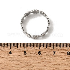 Кольцо для пальца Flower 201 из нержавеющей стали с эмалью&nbsp;RJEW-Z135-02P