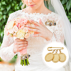 3 шт. 3 стиля основы для броши из сплава со стразами&nbsp;JEWB-OC00001