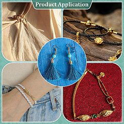 60 шт. 4 латунных наконечника для шнура&nbsp;KK-PH0013-82