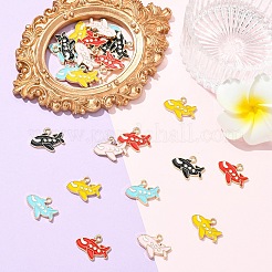 25шт 5 цвета сплава эмалевые подвески&nbsp;ENAM-YW0006-78