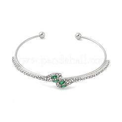 Браслеты-манжеты из сплава со стразами&nbsp;BJEW-H206-03P