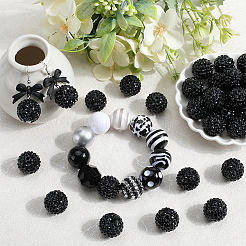 40 шт. бусины из смолы со стразами&nbsp;RESI-SC0005-81A