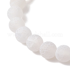 Браслеты из круглых бусин из натурального окрашенного выветренного агата&nbsp;BJEW-JB11078-01