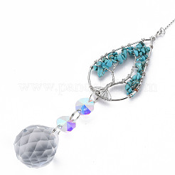 Естественно бирюзовый большие кулоны&nbsp;G-N333-010G