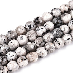 Окрашенные природные белый нефрит бисер пряди&nbsp;G-T139-6mm-60-25