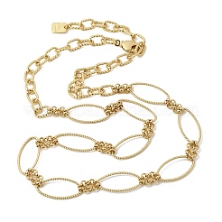 Ожерелья-цепочки из латуни с конским глазом&nbsp;NJEW-L013-15G