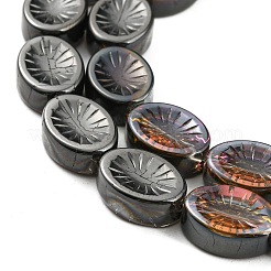 Стеклянные бусины с гальваническим покрытием &nbsp;EGLA-G037-13A-HP01