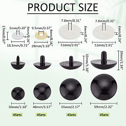 4 стиль кукольные глаза из пластика и смолы&nbsp;DOLL-PH0001-50