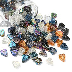 160шт 8 цвета гальванические стеклянные бусины&nbsp;EGLA-YW0005-67