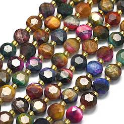 Окрашенные естественно тигровый глаз бисер пряди&nbsp;G-C116-A03-02