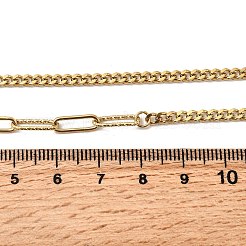 Женские ожерелья из полускрепок и витых цепочек из нержавеющей стали 304&nbsp;NJEW-Z091-11G