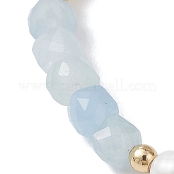 Браслеты из натуральных кубических бусин аквамарина для женщин&nbsp;BJEW-JB13176-02