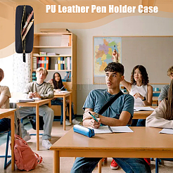 Чехол для ручки из искусственной кожи с принтом личи&nbsp;AJEW-WH0415-89B