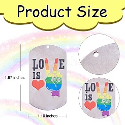 6 шт. 6 стильных больших подвески из нержавеющей стали Pride 201&nbsp;STAS-SZ0003-10