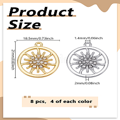 8шт 2 цвета подвески из сплава с покрытием стойки&nbsp;FIND-LP0005-18