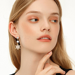 10шт 2 цвета латунные микропаве прозрачные кубические циркониевые подвески&nbsp;ZIRC-BBC0002-75