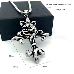 Винтажный готический крест-подвеска тэнгу из нержавеющей стали 304.&nbsp;MY8388