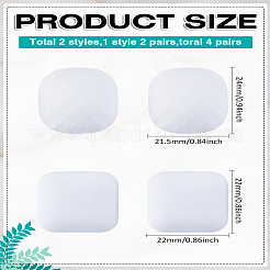 4 пара акриловых сережек-гвоздиков 2-х стилей для женщин&nbsp;EJEW-LP0001-92