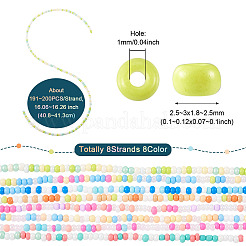 8 нить 8 цветных стеклянных бисера&nbsp;GLAA-TA0001-46
