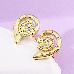 Серьги-гвоздики из циркония&nbsp;EJEW-H158-07B-G