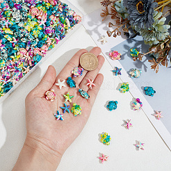 220 шт. 10 вида синтетических бирюзовых бусин&nbsp;G-ME0001-09