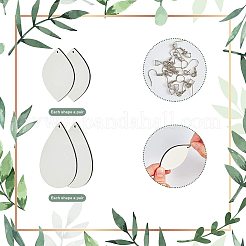 Деревянные болтающийся серьги&nbsp;EJEW-GA0001-02P