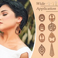 Наборы для изготовления деревянных серег с подвесками своими руками&nbsp;DIY-TA0011-16