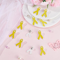 12 шт. октябрь розовая лента с эмалью для осведомленности о раке груди броши&nbsp;JEWB-GF0001-41A