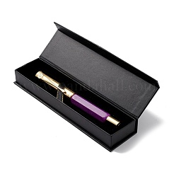 Ручки из окрашенной латуни из натурального кварца&nbsp;AJEW-M209-05G