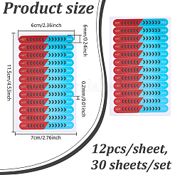 30 лист ПВХ водонепроницаемых наклеек&nbsp;AJEW-GA0008-89