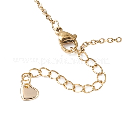 Бусины из драгоценных камней чакры и ожерелья-цепочки с подвеской в виде бабочки из нержавеющей стали 304 для женщин&nbsp;NJEW-JN05826